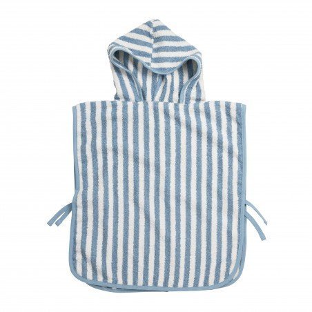 BATH PONCHO 1-3 YEARS ME-FAT STRIPE JEANS BLUE