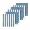 PACK 6 TOALLA FACIALES 30x30 CM ME-FAT STRIPE JEANS BLUE