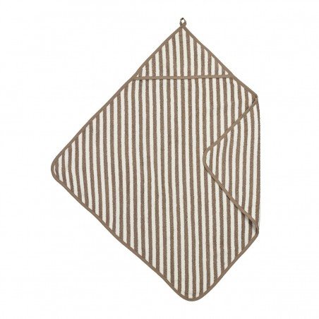 TERRY BATHCAPE 75x75 CM ME-FAT STRIPE TAUPE