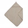 CAPA DE BAÑO DE RIZO 75x75 CM ME-FAT STRIPE TAUPE