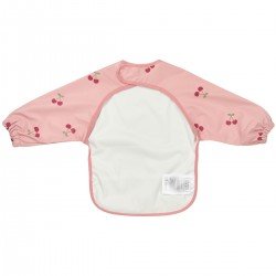 PU BIB WITH SLEEVES 6-18m ME-CHERRY SOFT ROSE