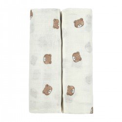 MUSELINA GRANDE PACK DE 2 120x120 CM ME-BEAR MULTICOLOUR