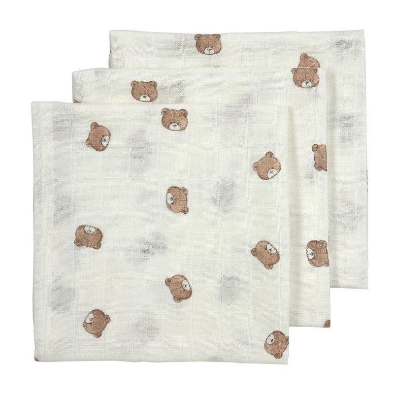 MUSLIN SQUARES 3-PACK 70x70 CM ME-BEAR MULTICOLOUR
