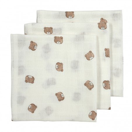 MUSLIN SQUARES 3-PACK 70x70 CM ME-BEAR MULTICOLOUR