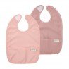 PACK 2 BABEROS CON BOLSILLO  4-24m ME-UNI P.PINK/S.ROSE