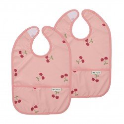 PACK 2 BABEROS CON BOLSILLO  4-24m ME-CHERRY SOFT ROSE