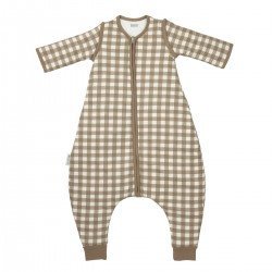 PIJAMA FORRADO C/M DESM.TOG2.5 80 CM ME-VICHY SQUARE DARK TAUPE