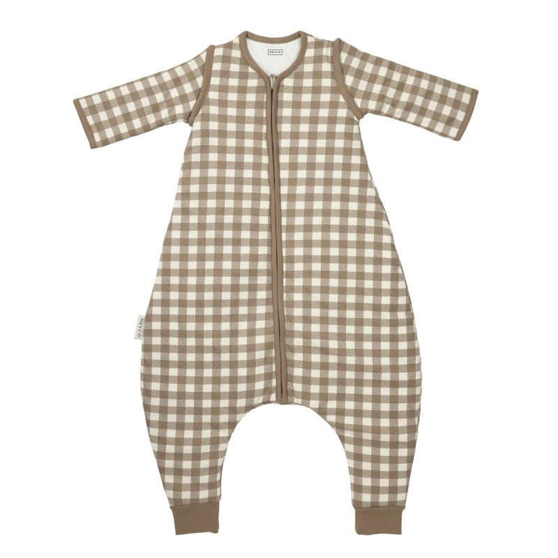 KNIT S.OVER JUMP.D.SLEE.TOG2.5 80 CM ME-VICHY SQUARE DARK TAUPE