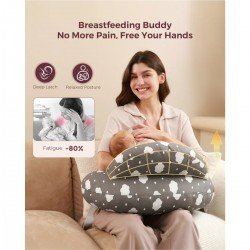 U-SHAPED NURSING PILLOW NP001 46x46x15 CM GREY