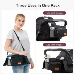 BOLSO ORGANIZ.CARRO TODO EN 1 SZ001 36x13x7 CM NEGRO