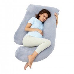 ALMOHADA LACTANCIA FORMA U PP101 46x46x15 CM GRIGIO VELLUTO