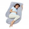 ALMOHADA LACTANCIA FORMA U PP101 46x46x15 CM GRIGIO VELLUTO
