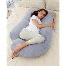 ALMOHADA LACTANCIA FORMA U PP101 46x46x15 CM GRIGIO VELLUTO
