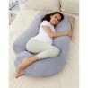 ALMOHADA LACTANCIA FORMA U PP101 46x46x15 CM GRIS TERCIOPELO