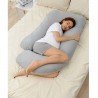 ALMOHADA LACTANCIA FORMA U PP101 46x46x15 CM GRIGIO VELLUTO