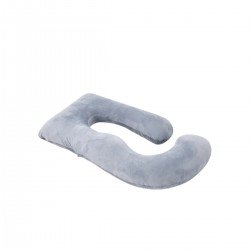 ALMOHADA LACTANCIA FORMA U PP101 46x46x15 CM GRIS TERCIOPELO