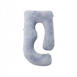 U-SHAPED NURSING PILLOW PP101 46x46x15 CM VELVET GREY