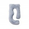 U-SHAPED NURSING PILLOW PP101 46x46x15 CM VELVET GREY