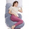ALMOHADA LACTANCIA FORMA F PP006 35x25x13 CM GRIS