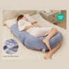 ALMOHADA LACTANCIA FORMA F PP006 35x25x13 CM GRIS