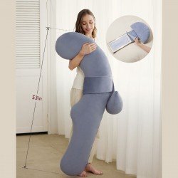F-SHAPED NURSING PILLOW PP006 35x25x13 CM GREY