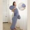 ALMOHADA LACTANCIA FORMA F PP006 35x25x13 CM GRAU