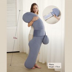 F-SHAPED NURSING PILLOW PP006 35x25x13 CM GREY