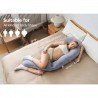 ALMOHADA LACTANCIA FORMA F PP006 35x25x13 CM GRIS