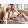 ALMOHADA LACTANCIA FORMA F PP006 35x25x13 CM GRIS