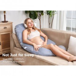 ALMOHADA LACTANCIA FORMA F PP006 35x25x13 CM GRIS
