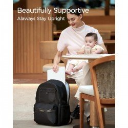 MOCHILA MATERNAL TODO EN 1 LG011 UNICO NERO