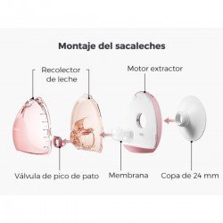 SACALECHES DOBLE PORTATIL AIR1 UNICO GRANATE