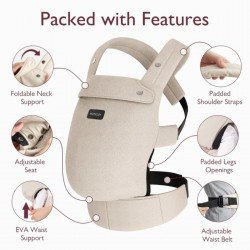 MOCHILA PORTABEBÉS MO-PURE HUG UNICO KAKI