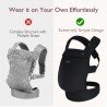 MOCHILA PORTABEBÉS MO-PURE HUG UNICO NEGRO
