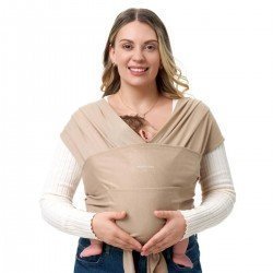 FULAR PORTABEBÉS WRAP MO-HANDS FREE UNICO CAFÉ CLARO