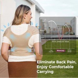 BABY WRAP CARRIER MO-HANDS FREE UNICO LIGHT COFFEE