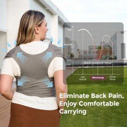 FULAR PORTABEBÉS WRAP MO-HANDS FREE UNICO CAFÉ OSCURO