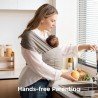 FULAR PORTABEBÉS WRAP MO-HANDS FREE UNICO CAFÉ OSCURO