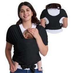 FULAR PORTABEBÉS WRAP MO-HANDS FREE UNICO NEGRO